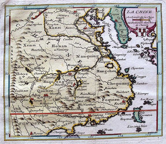 GIUSTINIANI, F, La Chine., antique map, old maps