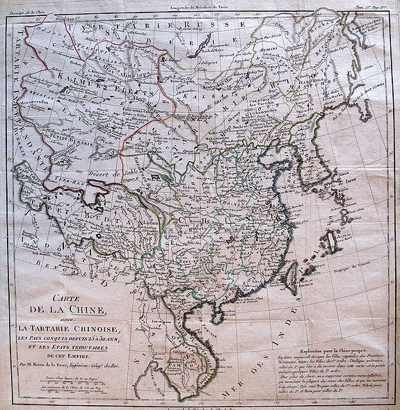 BRION DE LA TOUR, L., Carte de la Chine., antique map, old maps