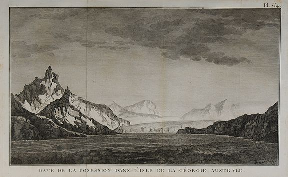 COOK, J., Baye de la Posession dans l'Isle de la Géorgie Australe., antique map, old maps