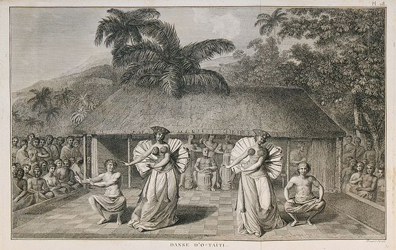 COOK, J., Danse d'O-taïti., antique map, old maps