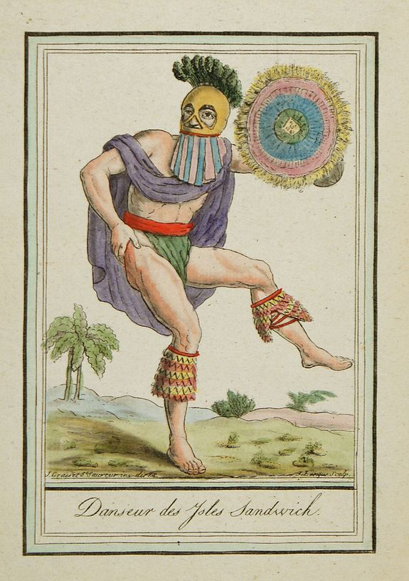 GRASSET de SAINT-SAUVEUR, J., Danseur des Isles Sandwich., antique map, old maps