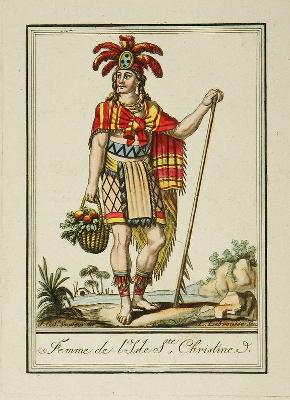 GRASSET de SAINT-SAUVEUR, J., Femme de l'Isle Ste Christine., antique map, old maps