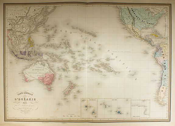 ANDRIVEAU-GOUJON, E., Carte générale de l'Océanie …, antique map, old maps