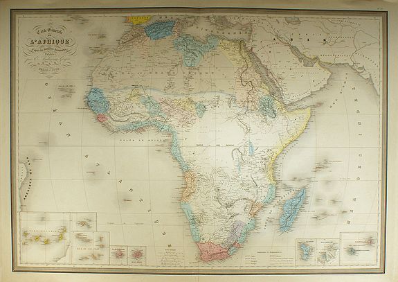 ANDRIVEAU-GOUJON, E., Carte générale de l'Afrique . . ., antique map, old maps