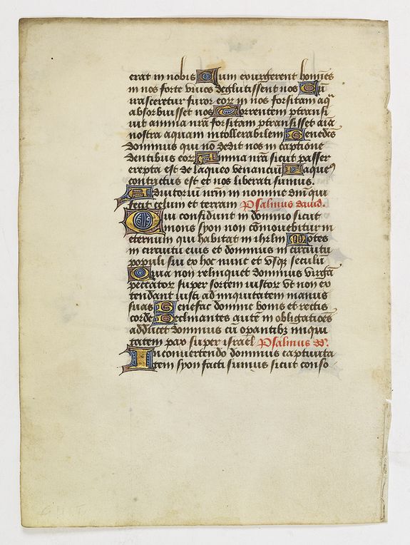 BREVIARY., Manuscript leaf from a Flemish Breviary., antique map, old maps