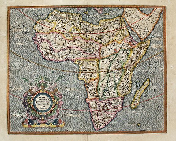 MERCATOR Jr., Gerard, Africa ex magna orbis terre descriptione Gerardi Mercatories desumpta studio & industria G.M. Juniorius , antique map, old maps