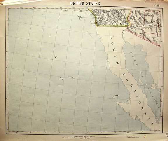 MASON + PAYNE, United States No. 19., antique map, old maps