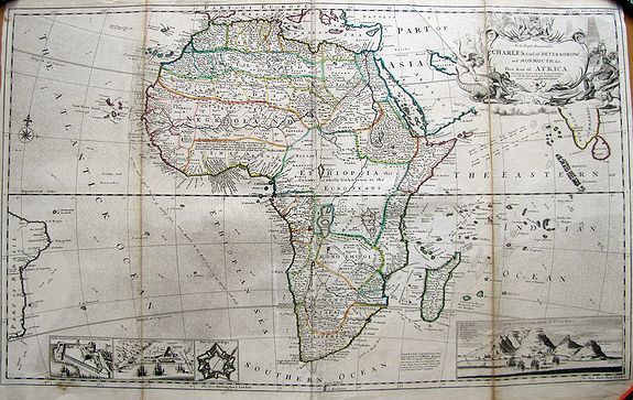 MOLL, H., To the Right Honourable Charles, Earl of Peterborow, and Monmouth, &c. This Map of Africa, antique map, old maps