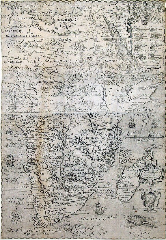 LINSCHOTEN, J., [ Map of Africa ], antique map, old maps