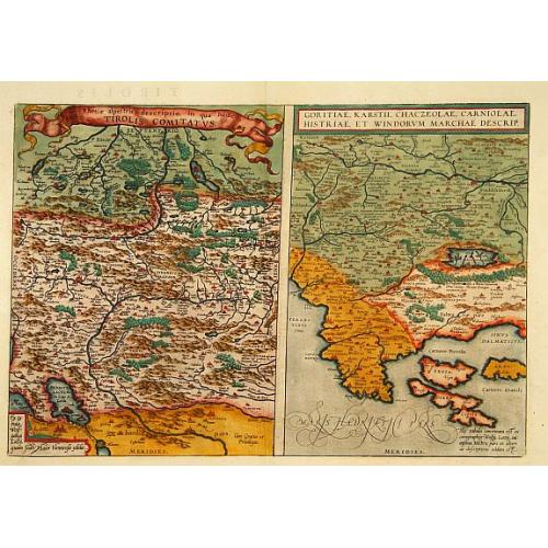Old map image download for Rhetiae alpestris .. Tirolis Comitatus. & Goritiae. . .
