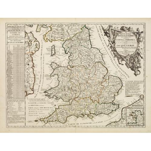 Old map image download for Le Royaume d'Angleterre Divise en plusieurs Parties..