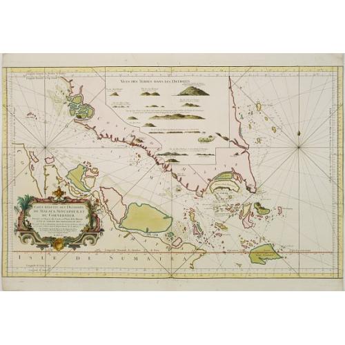 Old map image download for Carte Réduite duite des Detroits de Malaca, Sincapour, et du gouverneur
