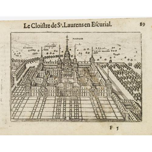 Old map image download for Le Cloitre de St Laurent en Escurial.
