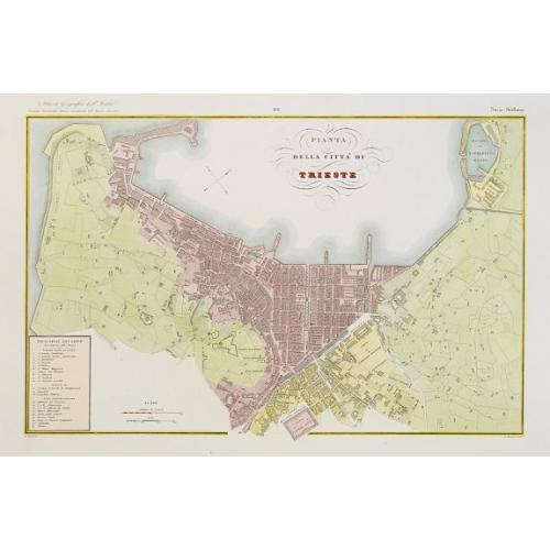 Old map image download for Pianta della citta di Trieste.