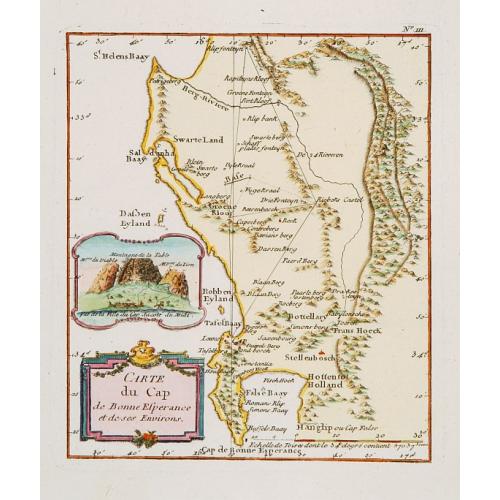 Old map image download for Carte du Cap de Bonne Esperance et de ses Environs.