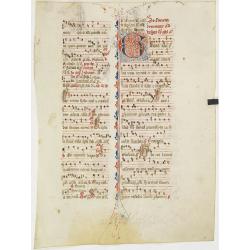 Leaf on vellum from an antiphonary.