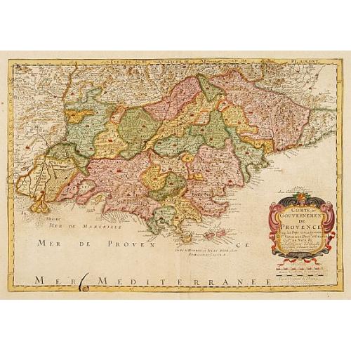 Old map image download for Comte et Gouvernement de Provence..