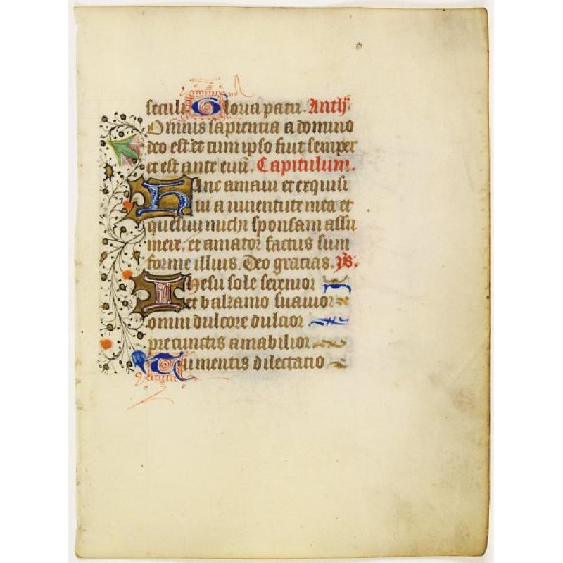 Manuscript leaf on vellum.