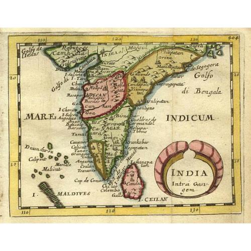 Old map image download for India.