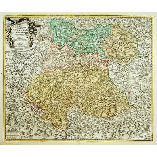 Old map image download for Archiducatus Austriae superioris in suas Quadrantes..