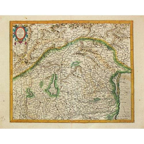 Old map image download for Tarvisina Marchia et Tirolus Comitatus.