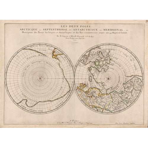 Old map image download for Les deux poles articque ou septentrional, et antarticque ou meridional, ...