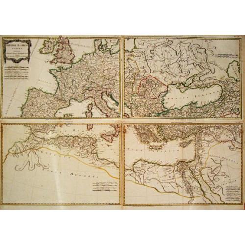 Old map image download for Imperii Romani Pars Occidentalis Superior / Inferior / Pars Orientalis superior / Inferior.