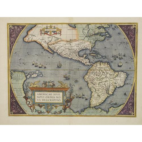 Old map image download for Americae sive Novi Orbis, Nova Descriptio [Spanish text edition]