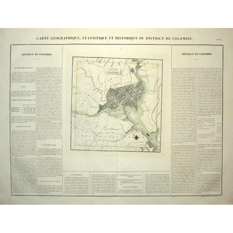 (Washington) Carte Geographique, Statistique et Historique.