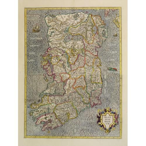 Old map image download for Irlandiae Regnum.