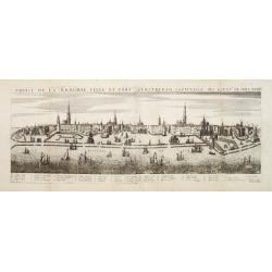 Profil de la renomée ville et port d'Emstredam cappitalle des estats de Hollande.