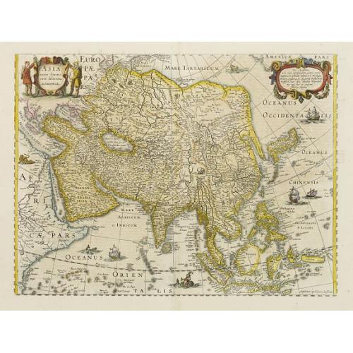 Old map image download for Asia recens summa cura delineata. Auct. Henr. Hondio.