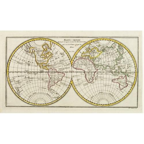 Old map image download for Mappe-monde Dessinée d'après toutes les Découvertes qui ont été Faites jusqu'en 1800. Par l'A.M. ..