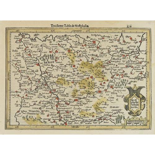 Old map image download for Westphaliae tabula tertia.