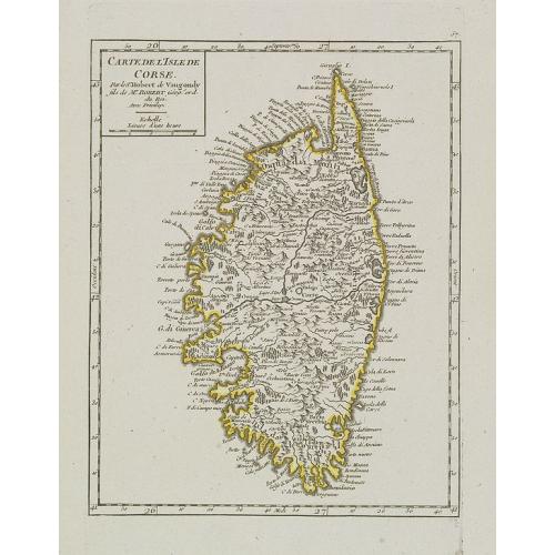 Old map image download for Carte de l'Isle de Corse.
