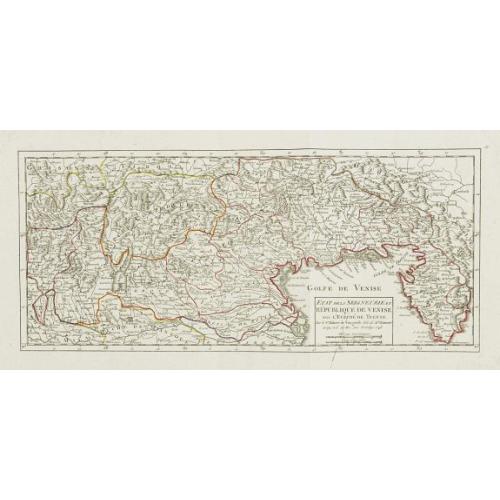 Old map image download for Etat de la Seigneurie et République de Venise avec l'Evêché de Trente.