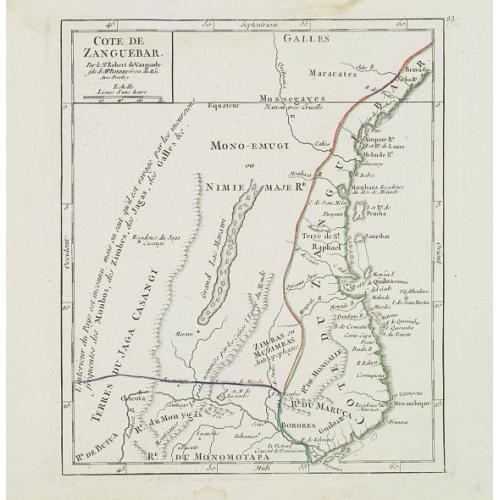 Old map image download for Cote de Zanguebar. . .