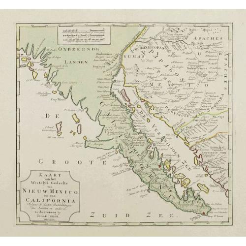 Old map image download for Kaart van het Westelyk gedeelte van Nieuw Mexico ..