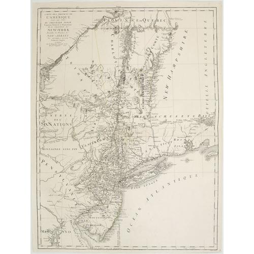 Old map image download for Carte des troubles De L'Amerique Levée par Ordre du Chevalier Tryon. . . New-York.. Jersey..