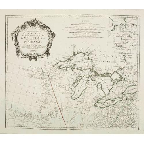 Old map image download for Partie Occidentale du Canada et Septentrionale de la Louisiane..