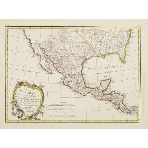 Old map image download for Carte du Mexique ou de la Nlle. Espagne..