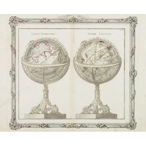 Old map image download for Globe Terestre - Globe Céléste.