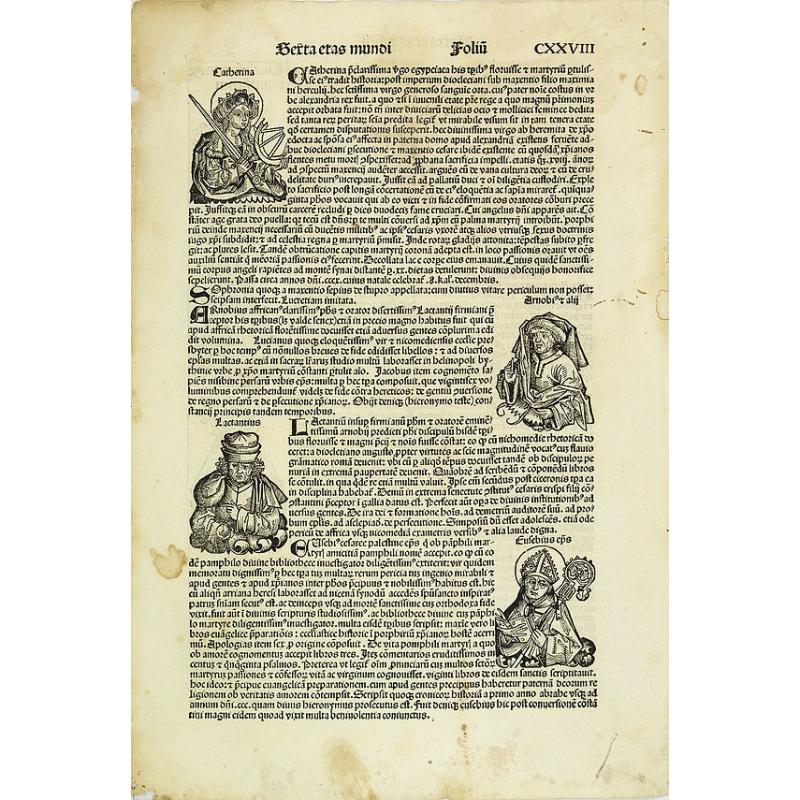 [Text page with Saints and Kings, folio CXXVIII ].