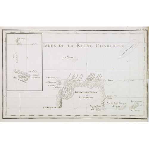 Old map image download for Isles de la Reine Charlotte. [Tome I Pl. 10.]