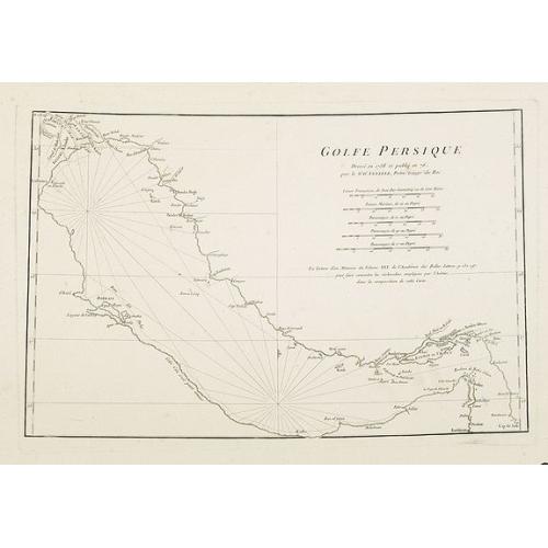 Old map image download for Golfe Persique Dressé en 1758 et publié en 76. . .