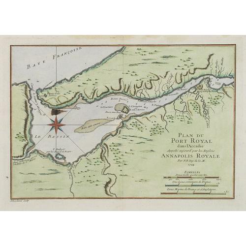 Old map image download for Plan du Port Royal dans l'Acadie, Appelé Aujourd' par les Anglois Annapolis Royal.