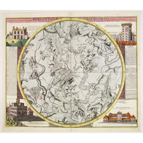 Old map image download for Hemisphaerium Coeli Australe in quo Fixarum. . .