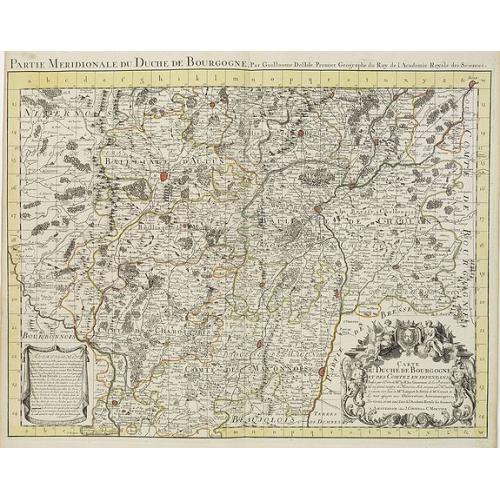 Old map image download for Partie Méridional du Duche de Bourgogne . . .