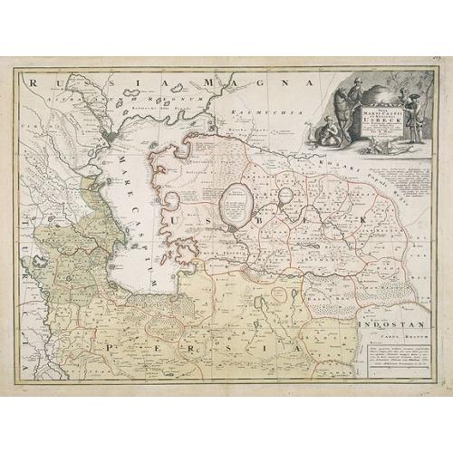 Old map image download for Nova Maris Caspii et Regions Usbeck..