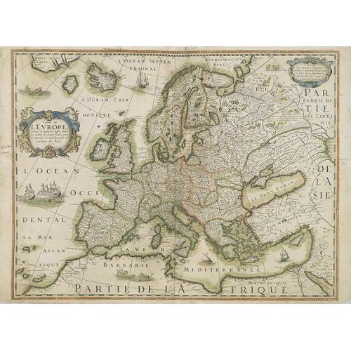 Old map image download for Carte de L'Europe, corrigée et augmentée desus toutes les autres cy ..